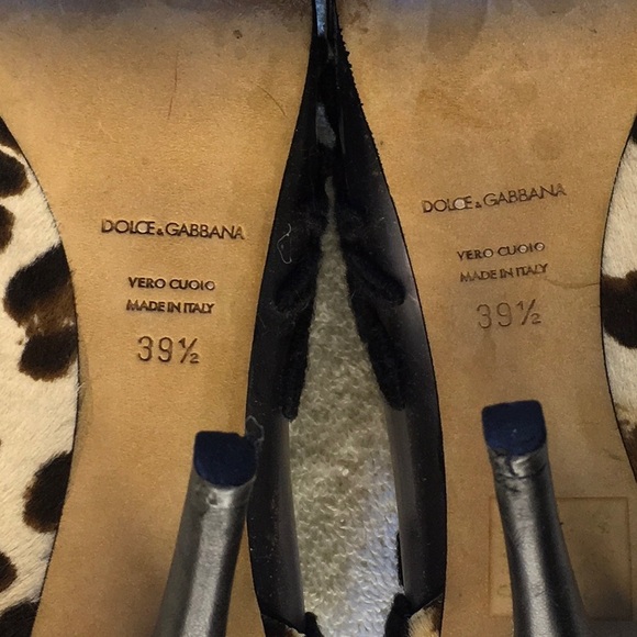 Dolce&Gabbana Pony Hair Leopard Print Heels with Flower Embellishments (EU 39.5) - Picture 7 of 7